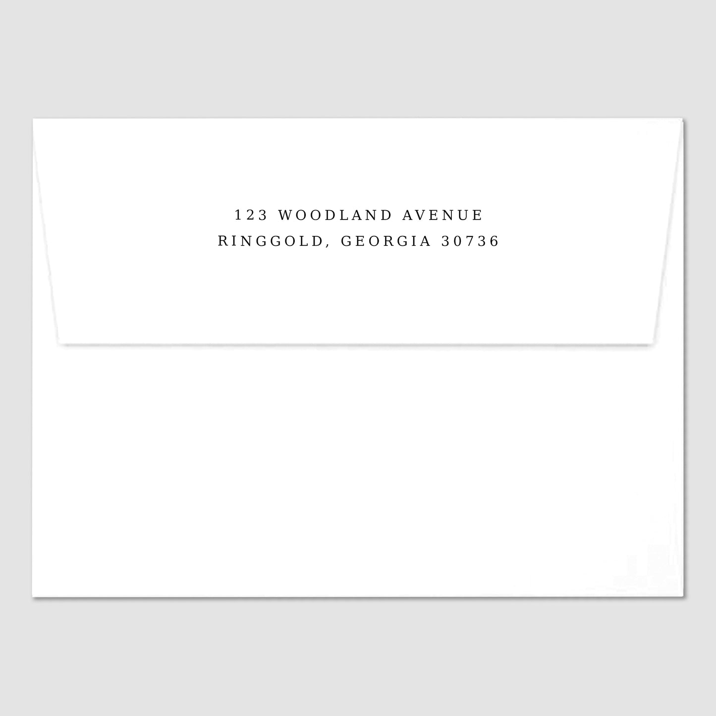 All Caps Casual Return Address