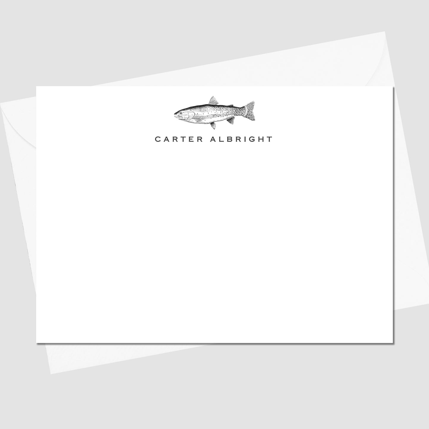 Gone Fishing Flat Notecard