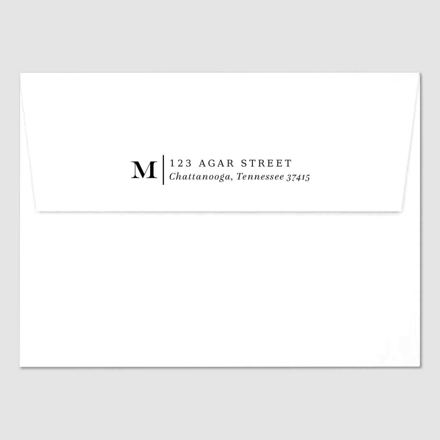 Modern Monogram Return Address