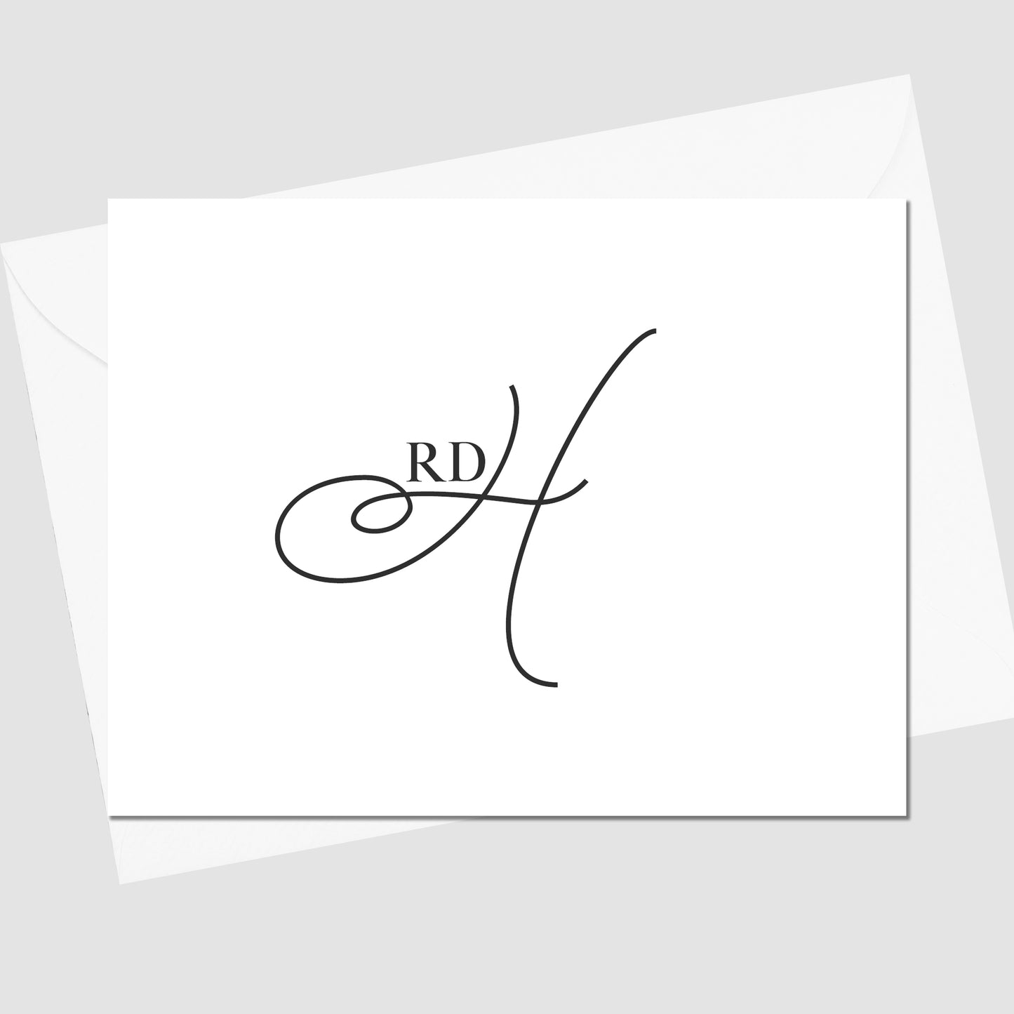 Show Stopper Monogram Folded Notecard