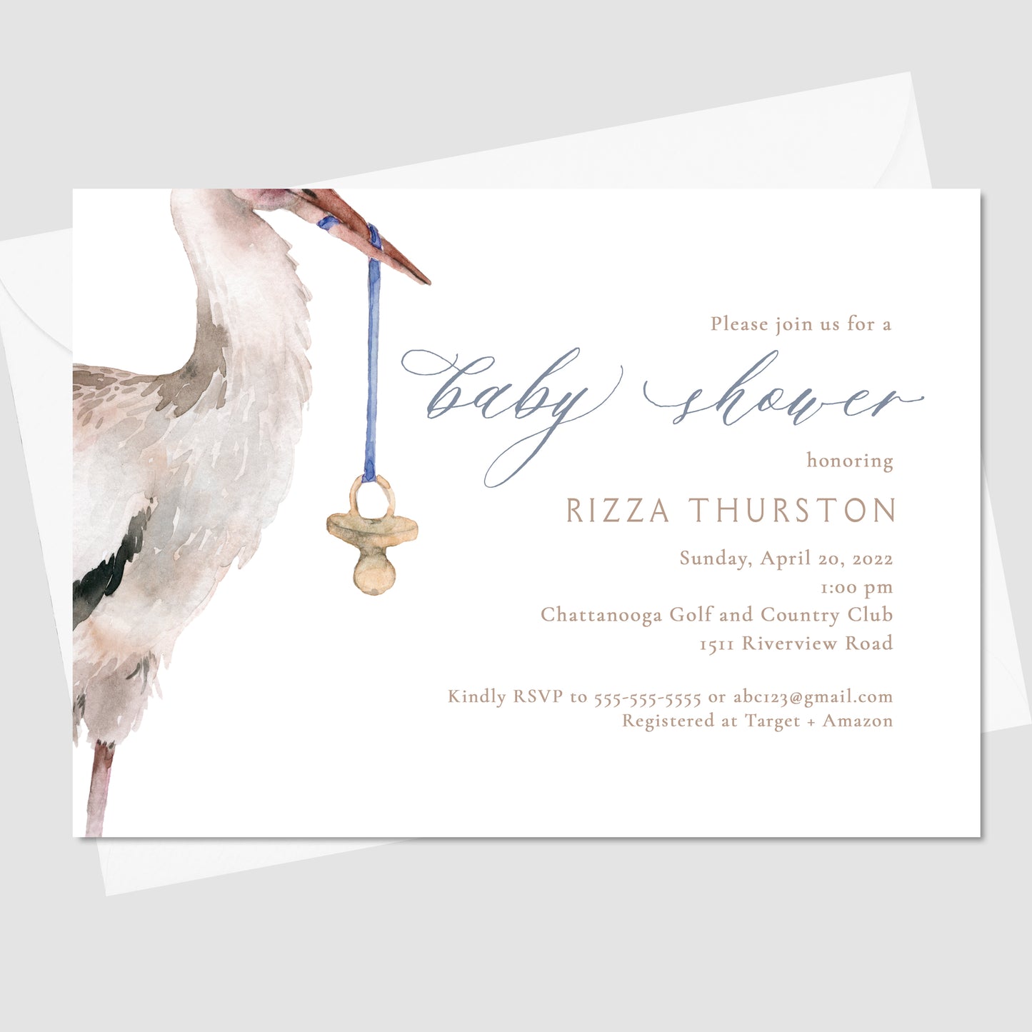 Stork Arrival Blue