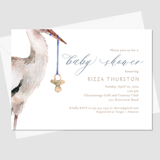 Stork Arrival Blue