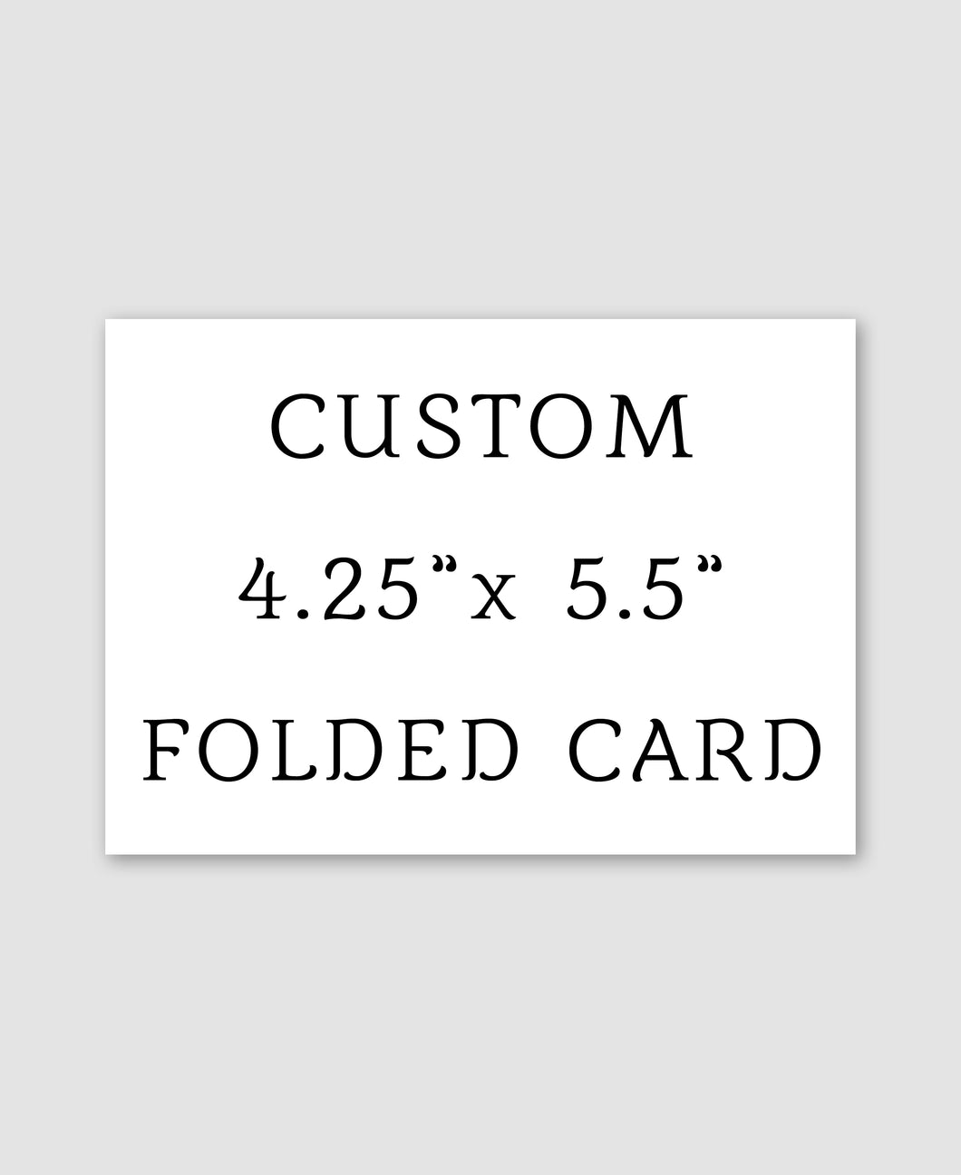 Custom Folded Note Card