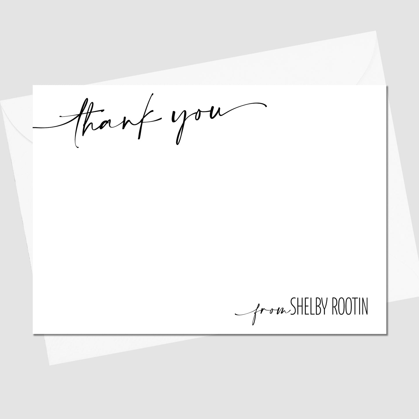 A Simple Thank You Flat Notecard