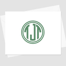 Load image into Gallery viewer, Circle Monogram Foldover Notecard

