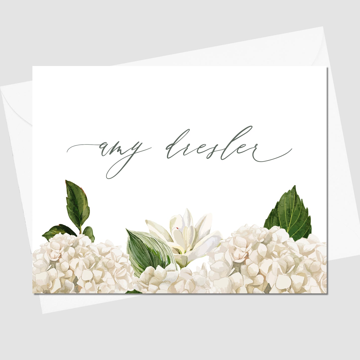 Falling For Hydrangea Folded Notecard
