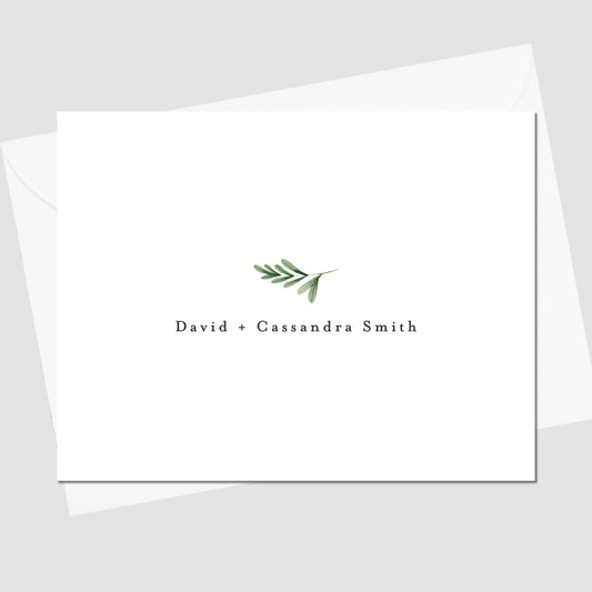 Pop of Green Folded Notecard