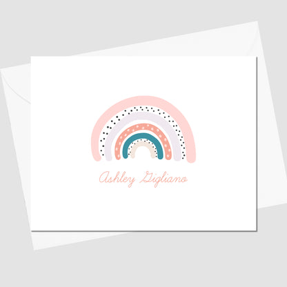Rainbow Folded Notecard