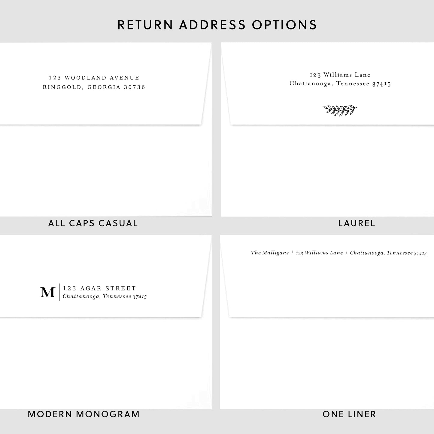 Border Open Face Folded Notecard