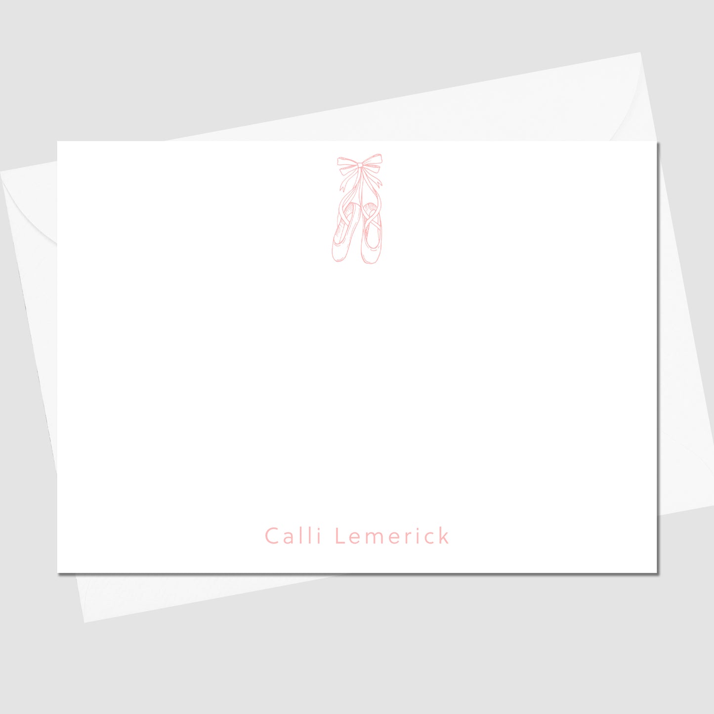 Tippy Toes Flat Notecard